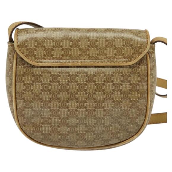 CELINE Macadam Canvas Shoulder Bag Pvc Beige Gold - Picture 3 of 12